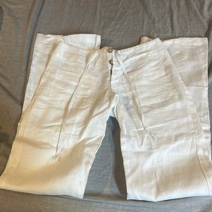 White linen size small pants